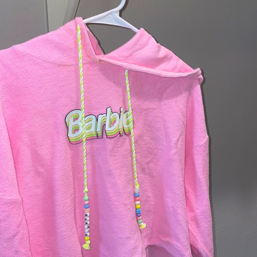 Barbie Outfit Set Cropped Hoodie Sweatpants Joggers Terry Cloth NWT